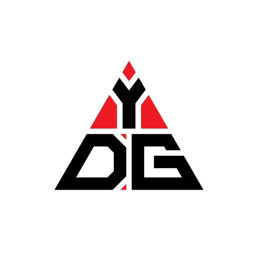 création de logo de lettre triangle ydg avec forme de triangle. monogramme de conception de logo triangle ydg. modèle de logo vectoriel triangle ydg avec couleur rouge. logo triangulaire ydg logo simple, élégant et luxueux.