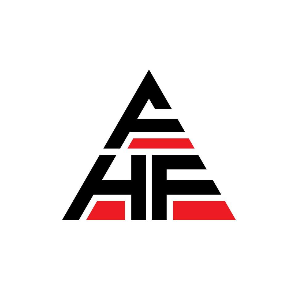 création de logo de lettre triangle fhf avec forme de triangle. monogramme de conception de logo triangle fhf. modèle de logo vectoriel triangle fhf avec couleur rouge. logo triangulaire fhf logo simple, élégant et luxueux.