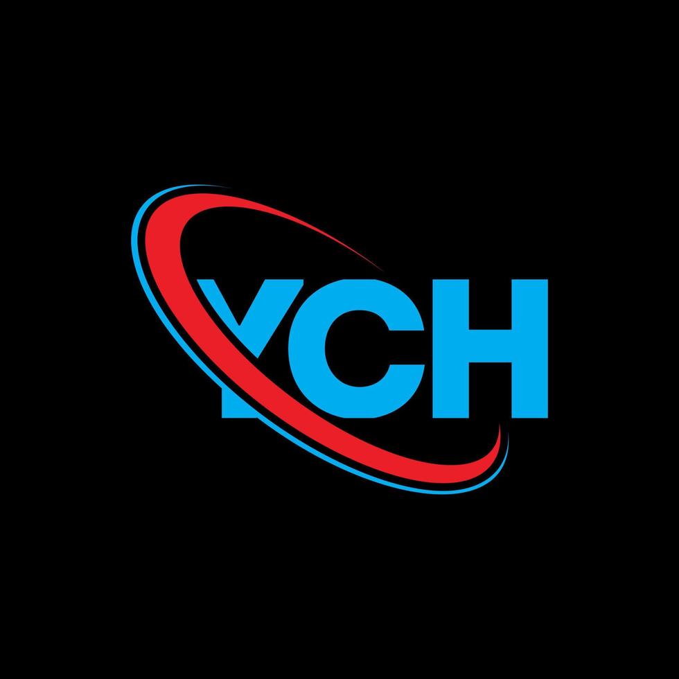 ych logo. ych lettre. création de logo de lettre ych. initiales ych logo lié avec cercle et logo monogramme majuscule. ych typographie pour la technologie, les affaires et la marque immobilière. vecteur