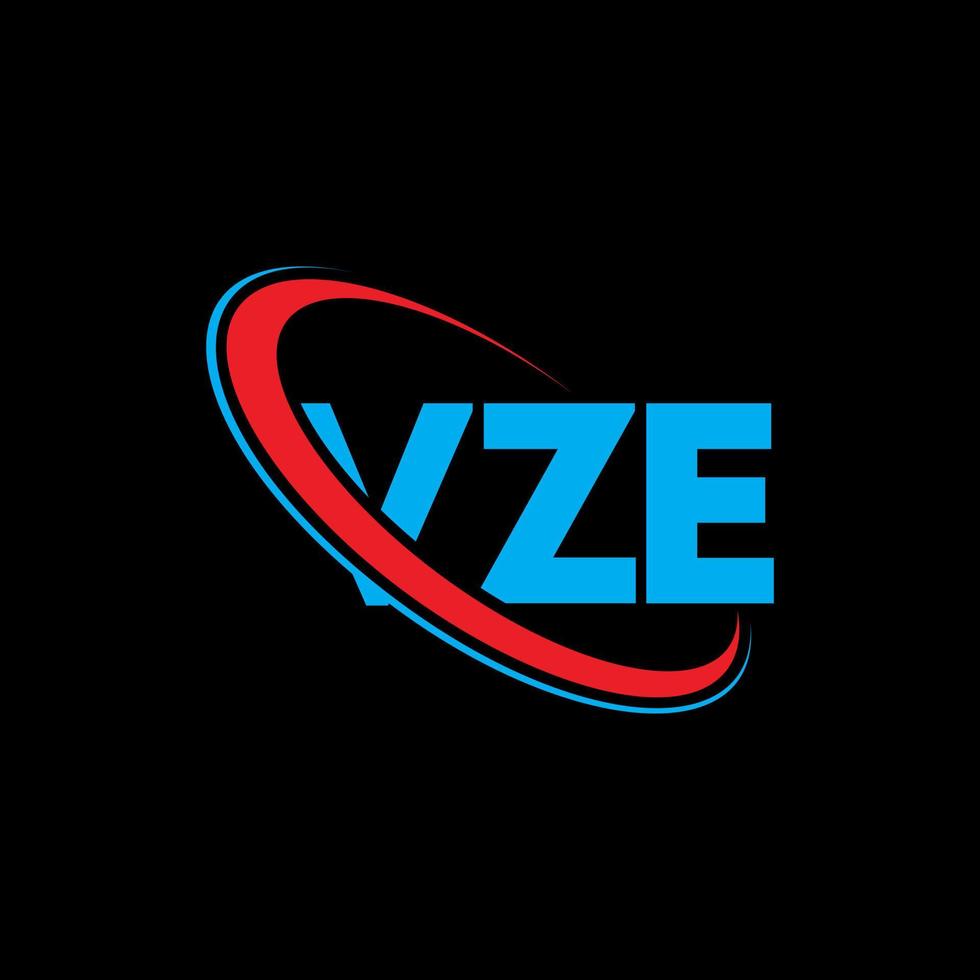 logo vze. lettre vze. création de logo de lettre vze. initiales logo vze liées avec un cercle et un logo monogramme majuscule. typographie vze pour la technologie, les affaires et la marque immobilière. vecteur