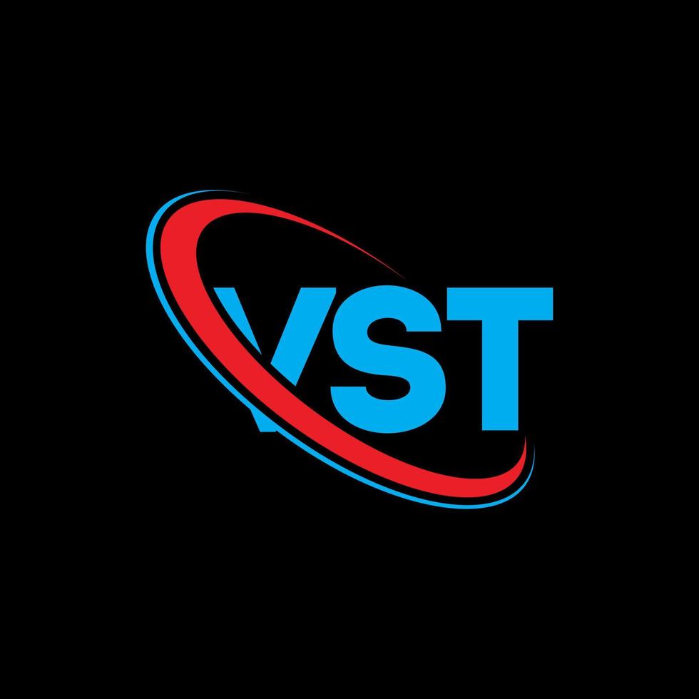 logo vst. vst lettre. création de logo de lettre vst. initiales vst logo liées avec un cercle et un logo monogramme majuscule. typographie vst pour la technologie, les affaires et la marque immobilière. vecteur