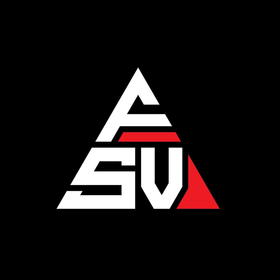 création de logo de lettre triangle fsv avec forme de triangle. monogramme de conception de logo triangle fsv. modèle de logo vectoriel triangle fsv avec couleur rouge. logo triangulaire fsv logo simple, élégant et luxueux.