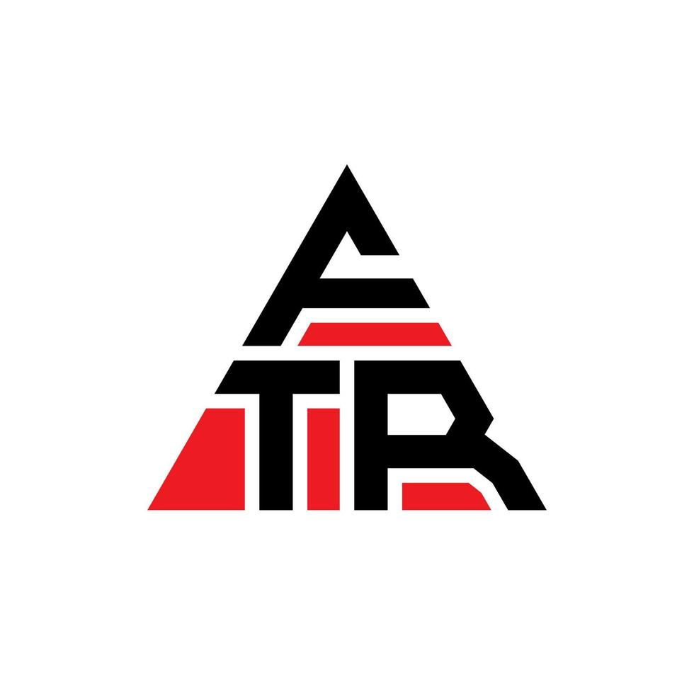 création de logo de lettre triangle ftr avec forme de triangle. monogramme de conception de logo triangle ftr. modèle de logo vectoriel triangle ftr avec couleur rouge. ftr logo triangulaire logo simple, élégant et luxueux.