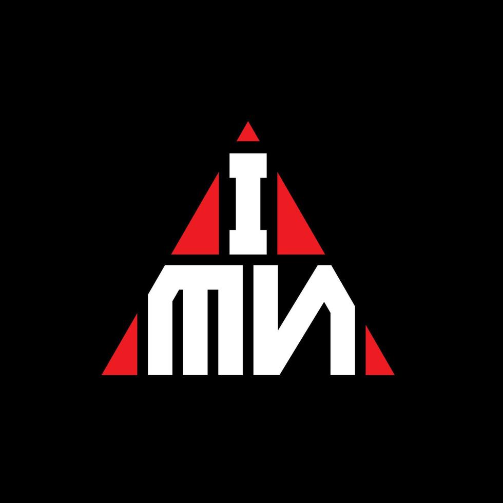 création de logo de lettre triangle imn avec forme de triangle. monogramme de conception de logo triangle imn. modèle de logo vectoriel triangle imn avec couleur rouge. imn logo triangulaire logo simple, élégant et luxueux.