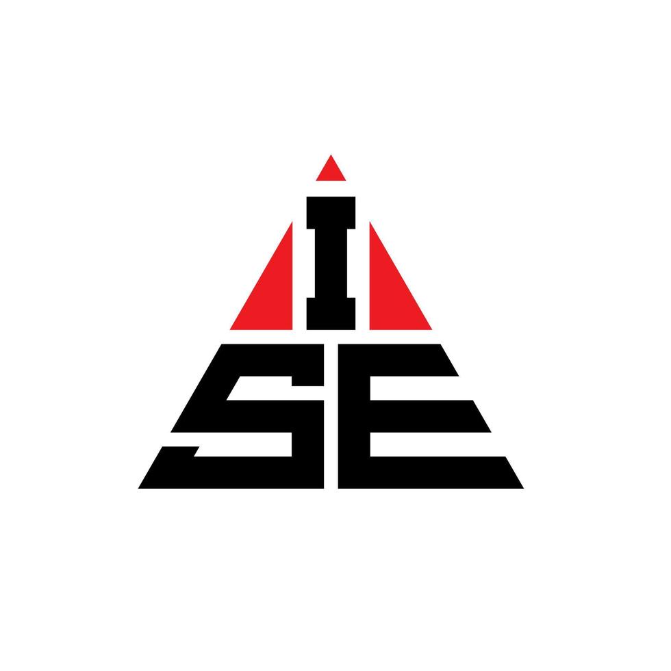 création de logo de lettre triangle ise avec forme de triangle. monogramme de conception de logo triangle ise. modèle de logo vectoriel triangle ise avec couleur rouge. ise logo triangulaire logo simple, élégant et luxueux.