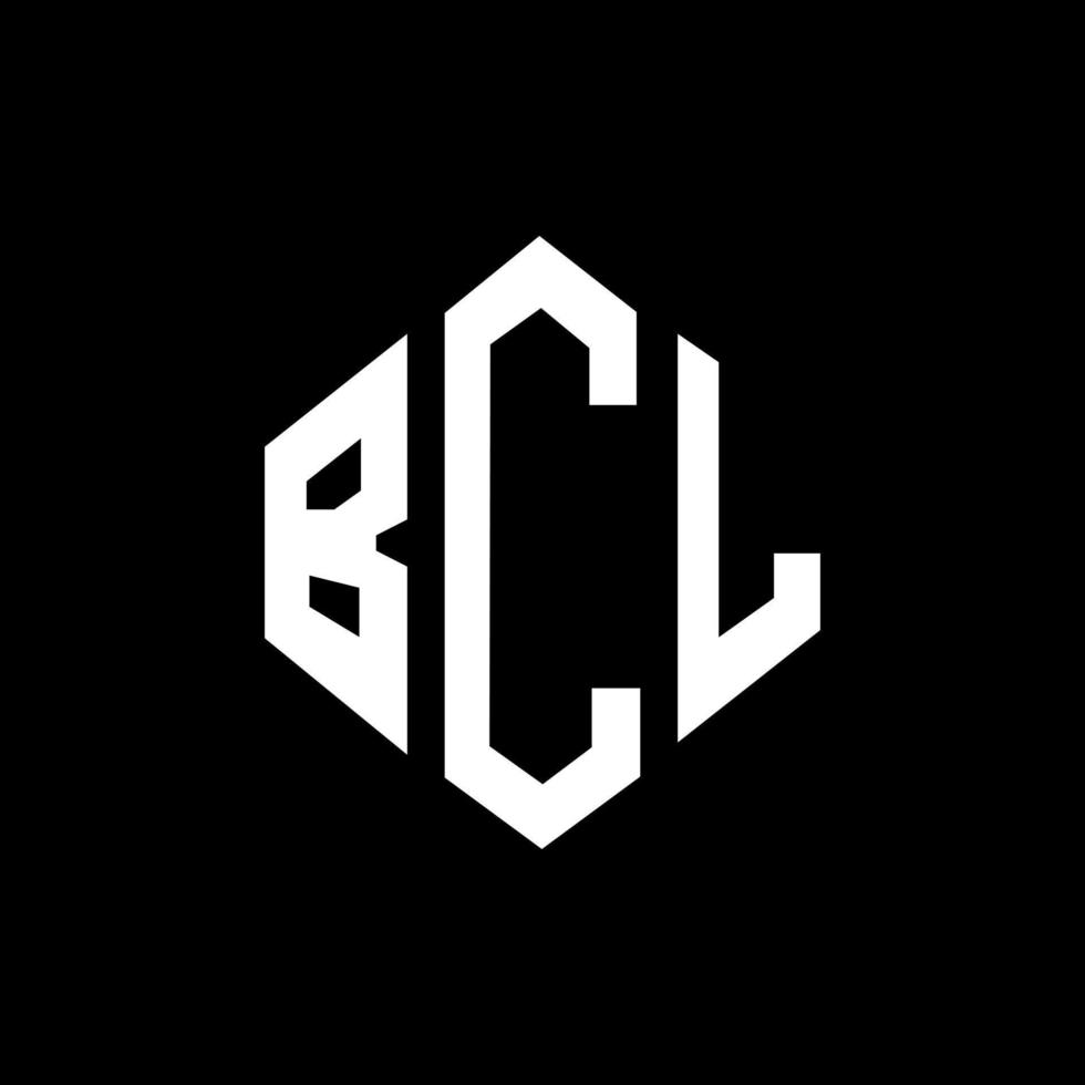 création de logo de lettre bcl avec forme de polygone. création de logo en forme de polygone et de cube bcl. modèle de logo vectoriel bcl hexagone couleurs blanches et noires. monogramme bcl, logo d'entreprise et immobilier.