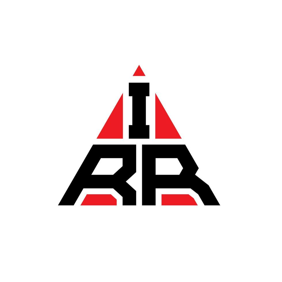 création de logo de lettre triangle irr avec forme de triangle. monogramme de conception de logo triangle irr. modèle de logo vectoriel triangle irr avec couleur rouge. logo triangulaire irr logo simple, élégant et luxueux.