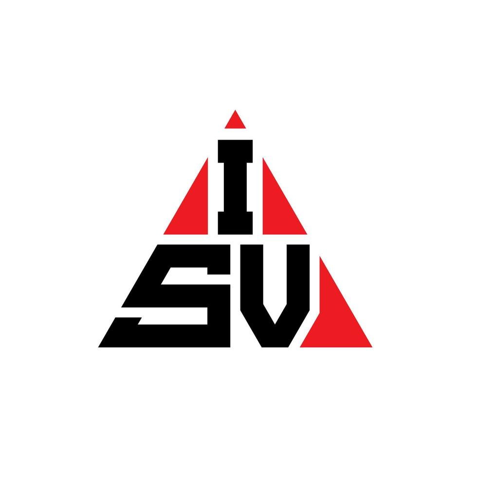 création de logo de lettre triangle isv avec forme de triangle. monogramme de conception de logo triangle isv. modèle de logo vectoriel triangle isv avec couleur rouge. isv logo triangulaire logo simple, élégant et luxueux.