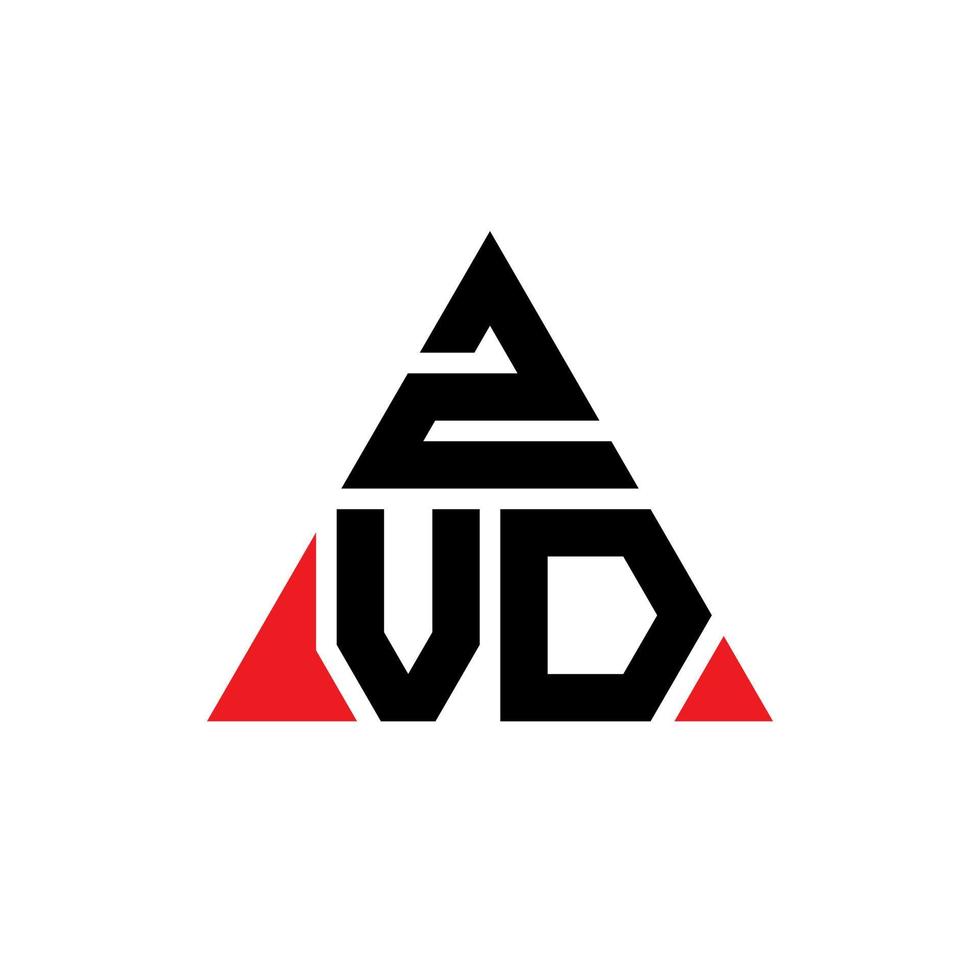 création de logo de lettre triangle zvd avec forme de triangle. monogramme de conception de logo triangle zvd. modèle de logo vectoriel triangle zvd avec couleur rouge. logo triangulaire zvd logo simple, élégant et luxueux.