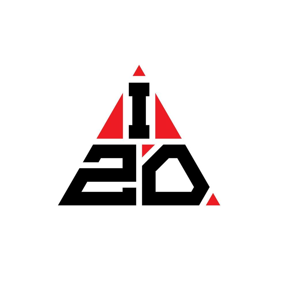 création de logo de lettre triangle izo avec forme de triangle. monogramme de conception de logo triangle izo. modèle de logo vectoriel triangle izo avec couleur rouge. logo triangulaire izo logo simple, élégant et luxueux.