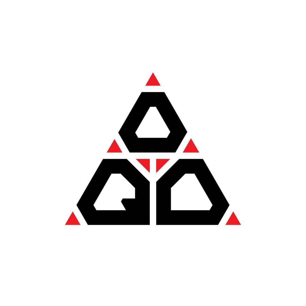 création de logo de lettre triangle oqo avec forme de triangle. monogramme de conception de logo triangle oqo. modèle de logo vectoriel triangle oqo avec couleur rouge. logo triangulaire oqo logo simple, élégant et luxueux.