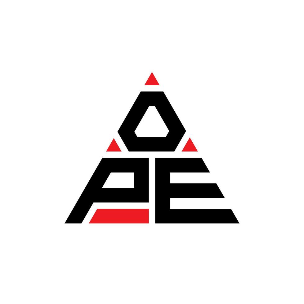 création de logo de lettre triangle op avec forme de triangle. monogramme de conception de logo triangle ope. modèle de logo vectoriel triangle ope avec couleur rouge. logo triangulaire ope logo simple, élégant et luxueux.