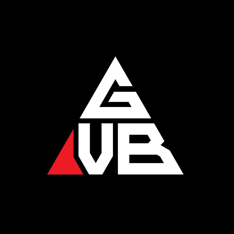 création de logo de lettre triangle gvb avec forme de triangle. monogramme de conception de logo triangle gvb. modèle de logo vectoriel triangle gvb avec couleur rouge. logo triangulaire gvb logo simple, élégant et luxueux.