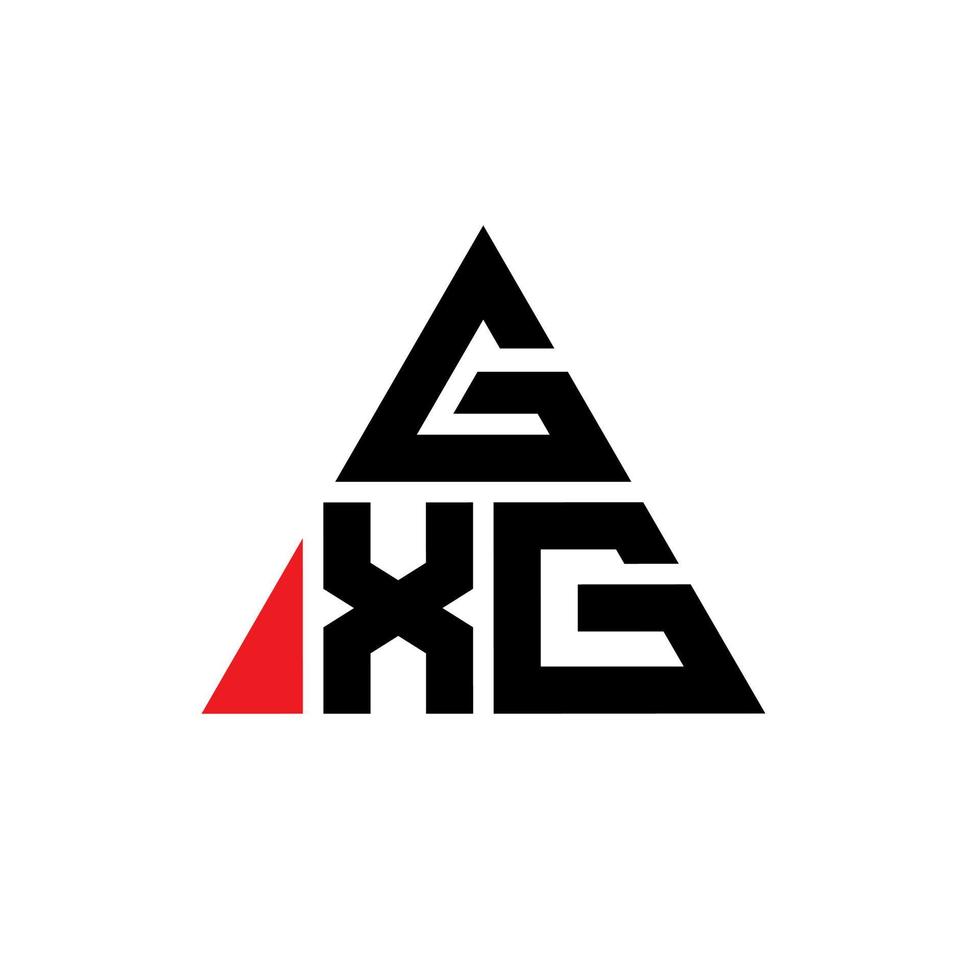 création de logo de lettre triangle gxg avec forme de triangle. monogramme de conception de logo triangle gxg. modèle de logo vectoriel triangle gxg avec couleur rouge. logo triangulaire gxg logo simple, élégant et luxueux.