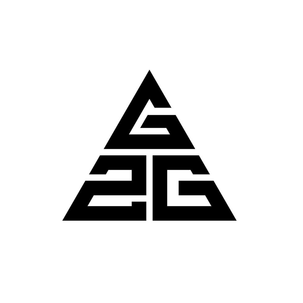 création de logo de lettre triangle gzg avec forme de triangle. monogramme de conception de logo triangle gzg. modèle de logo vectoriel triangle gzg avec couleur rouge. logo triangulaire gzg logo simple, élégant et luxueux.