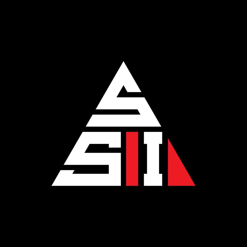 création de logo de lettre triangle ssi avec forme de triangle. monogramme de conception de logo triangle ssi. modèle de logo vectoriel triangle ssi avec couleur rouge. logo triangulaire ssi logo simple, élégant et luxueux.