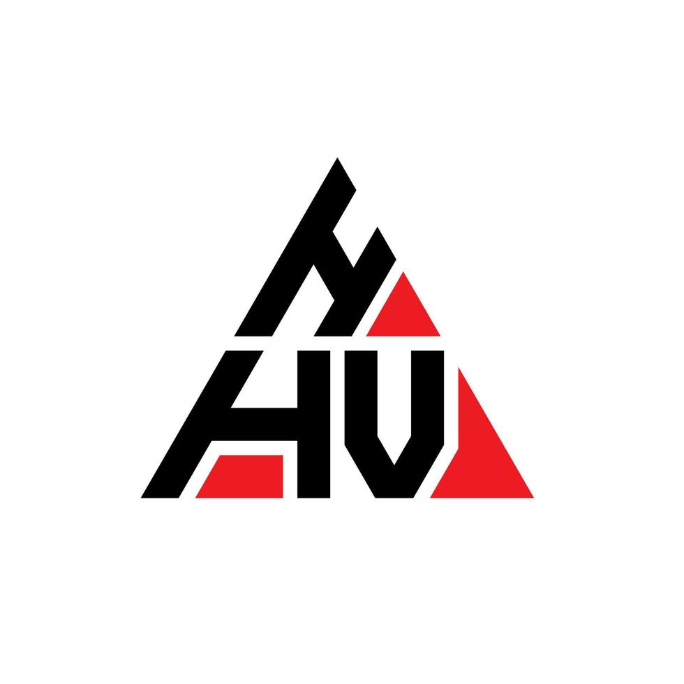 création de logo de lettre triangle hhv avec forme de triangle. monogramme de conception de logo triangle hhv. modèle de logo vectoriel triangle hhv avec couleur rouge. logo triangulaire hhv logo simple, élégant et luxueux.