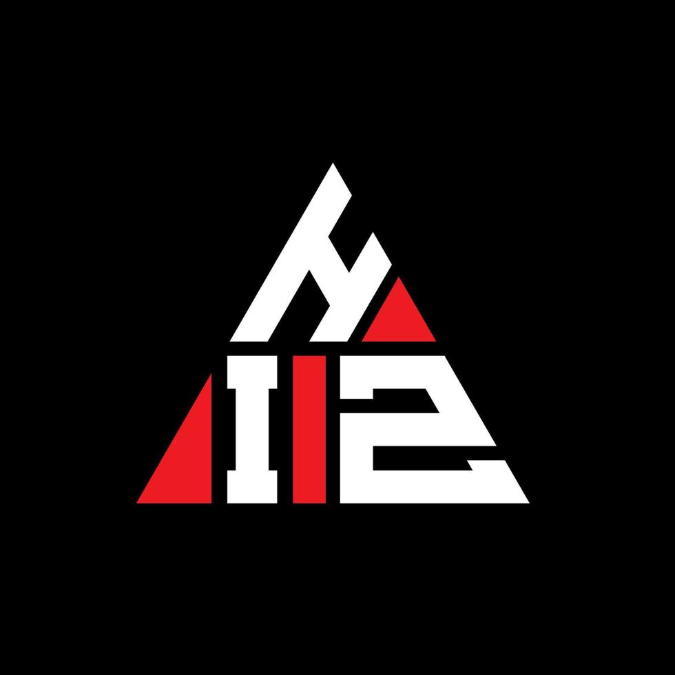 création de logo de lettre triangle hiz avec forme de triangle. monogramme de conception de logo triangle hiz. modèle de logo vectoriel triangle hiz avec couleur rouge. hiz logo triangulaire logo simple, élégant et luxueux.