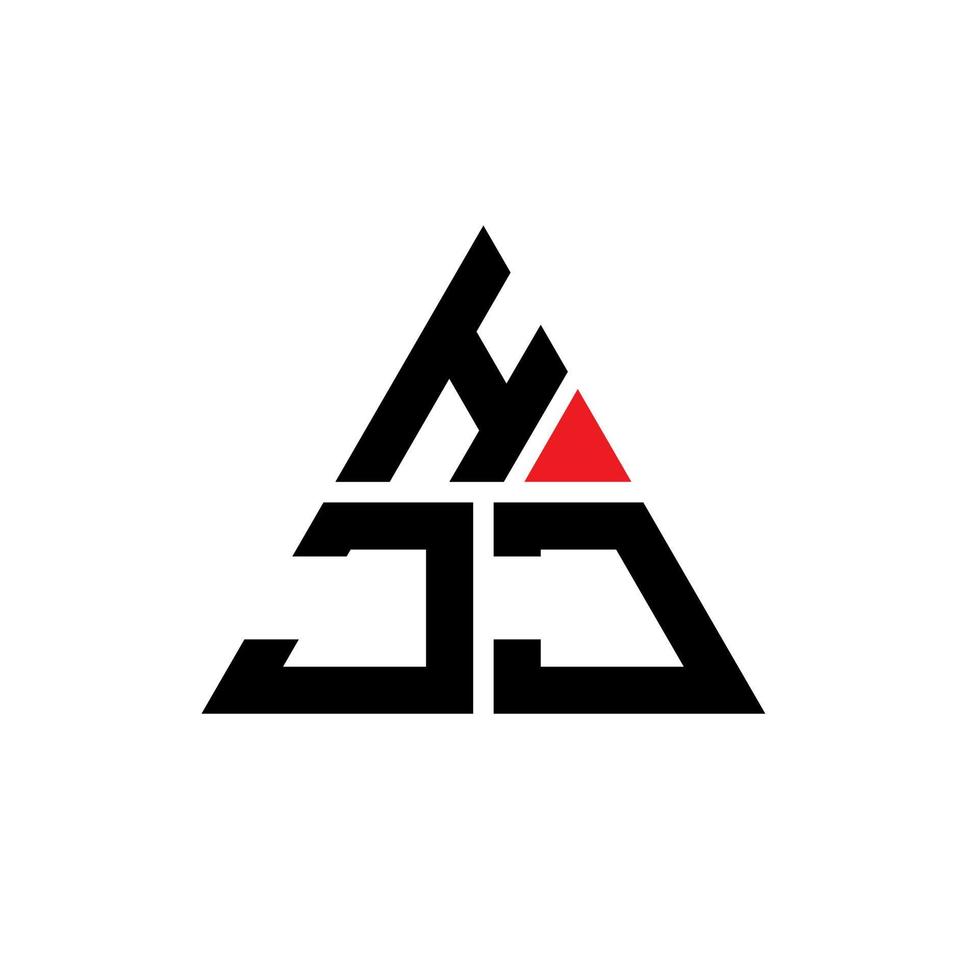 création de logo de lettre triangle hjj avec forme de triangle. monogramme de conception de logo triangle hjj. modèle de logo vectoriel triangle hjj avec couleur rouge. hjj logo triangulaire logo simple, élégant et luxueux.