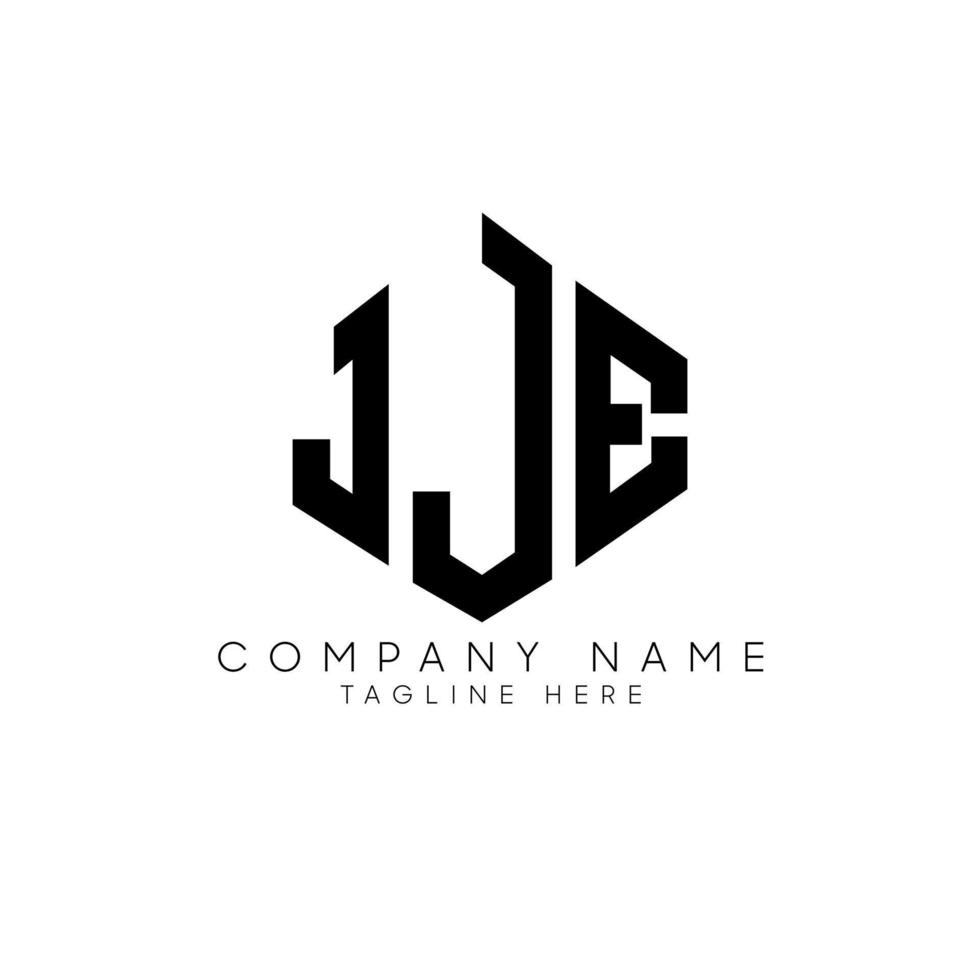 création de logo de lettre jje avec forme de polygone. création de logo en forme de polygone et de cube jje. modèle de logo vectoriel jje hexagone couleurs blanches et noires. monogramme jje, logo d'entreprise et immobilier.