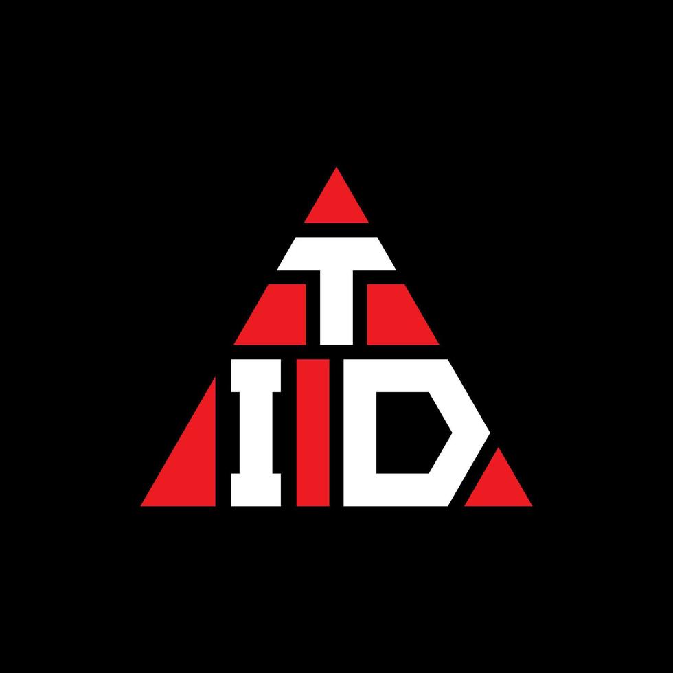 création de logo de lettre triangle tid avec forme de triangle. monogramme de conception de logo triangle tid. modèle de logo vectoriel triangle tid avec couleur rouge. logo triangulaire tid logo simple, élégant et luxueux.