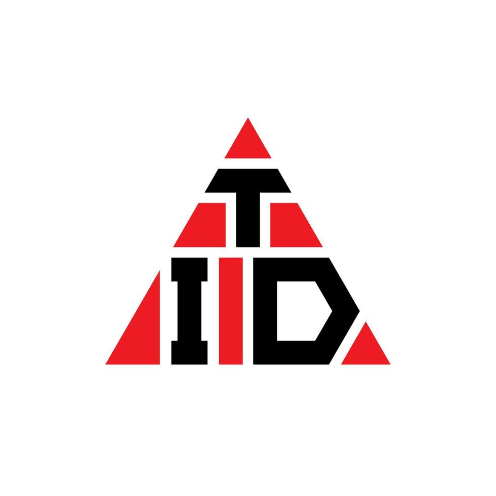 création de logo de lettre triangle tid avec forme de triangle. monogramme de conception de logo triangle tid. modèle de logo vectoriel triangle tid avec couleur rouge. logo triangulaire tid logo simple, élégant et luxueux.