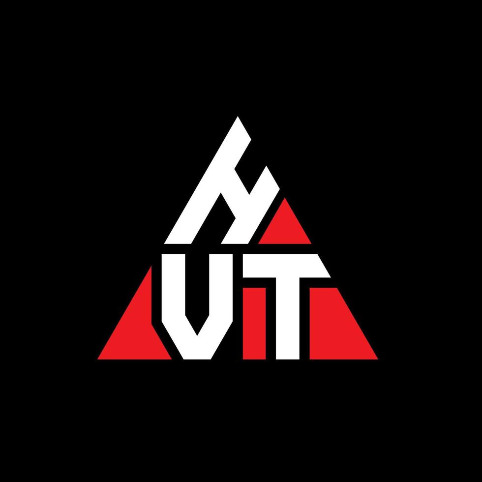 création de logo de lettre triangle hvt avec forme de triangle. monogramme de conception de logo triangle hvt. modèle de logo vectoriel triangle hvt avec couleur rouge. logo triangulaire hvt logo simple, élégant et luxueux.