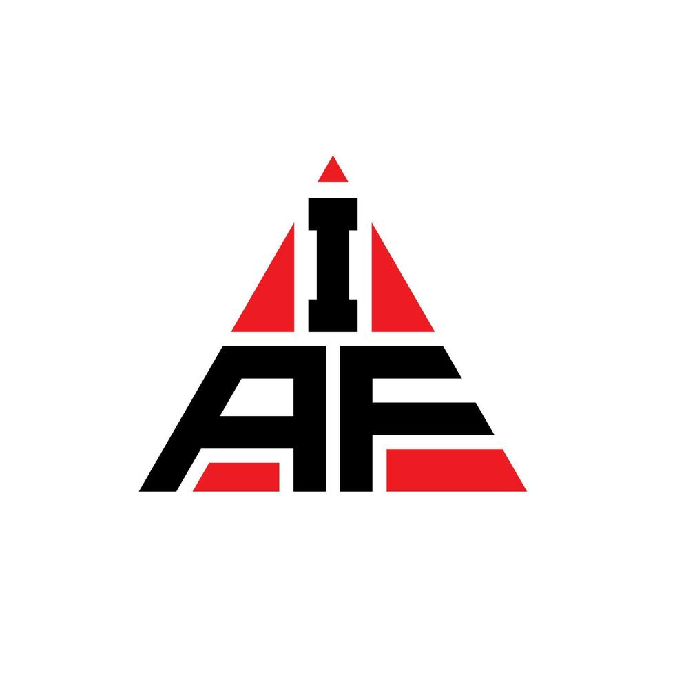 création de logo de lettre triangle iaf avec forme de triangle. monogramme de conception de logo triangle iaf. modèle de logo vectoriel triangle iaf avec couleur rouge. logo triangulaire iaf logo simple, élégant et luxueux.