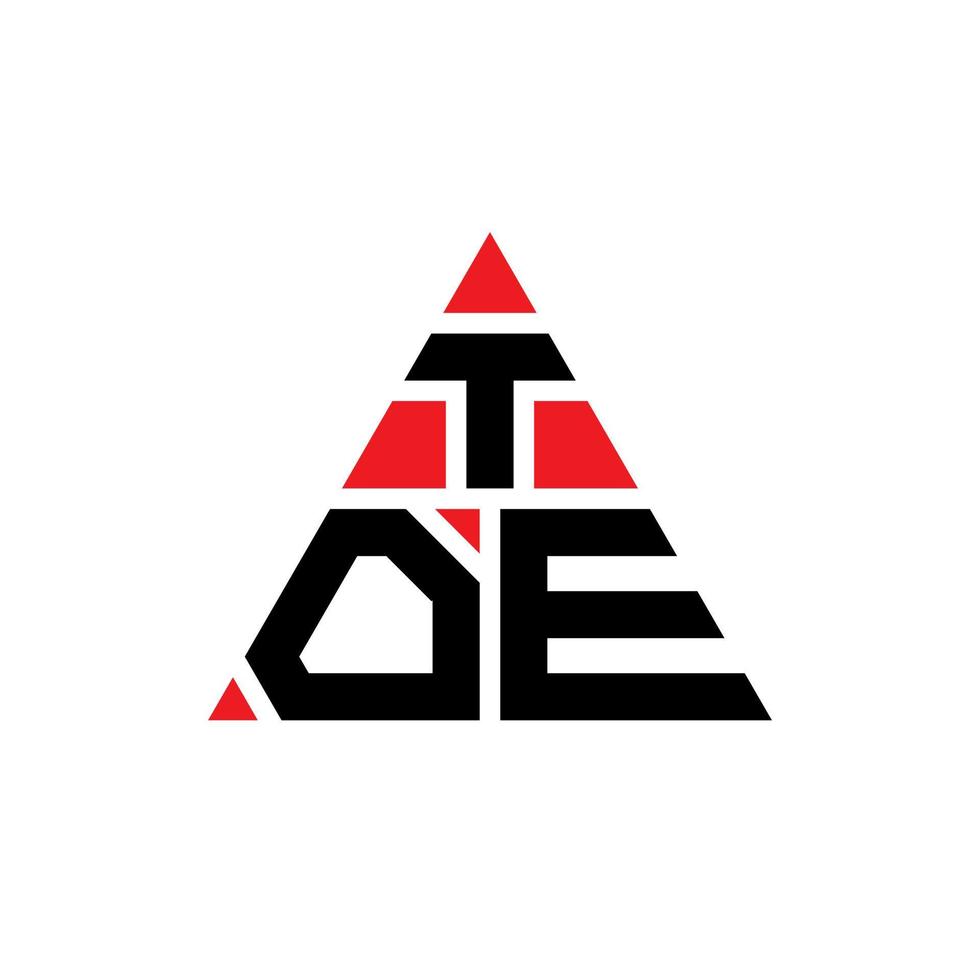 conception de logo de lettre de triangle d'orteil avec la forme de triangle. monogramme de conception de logo de triangle d'orteil. modèle de logo vectoriel triangle orteil avec couleur rouge. orteil logo triangulaire logo simple, élégant et luxueux.