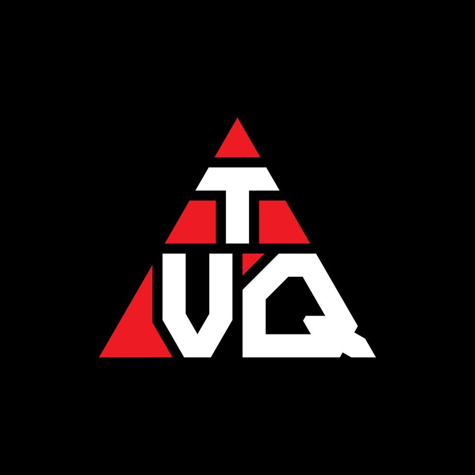 création de logo de lettre triangle tvq avec forme de triangle. monogramme de conception de logo triangle tvq. modèle de logo vectoriel triangle tvq avec couleur rouge. logo triangulaire tvq logo simple, élégant et luxueux.