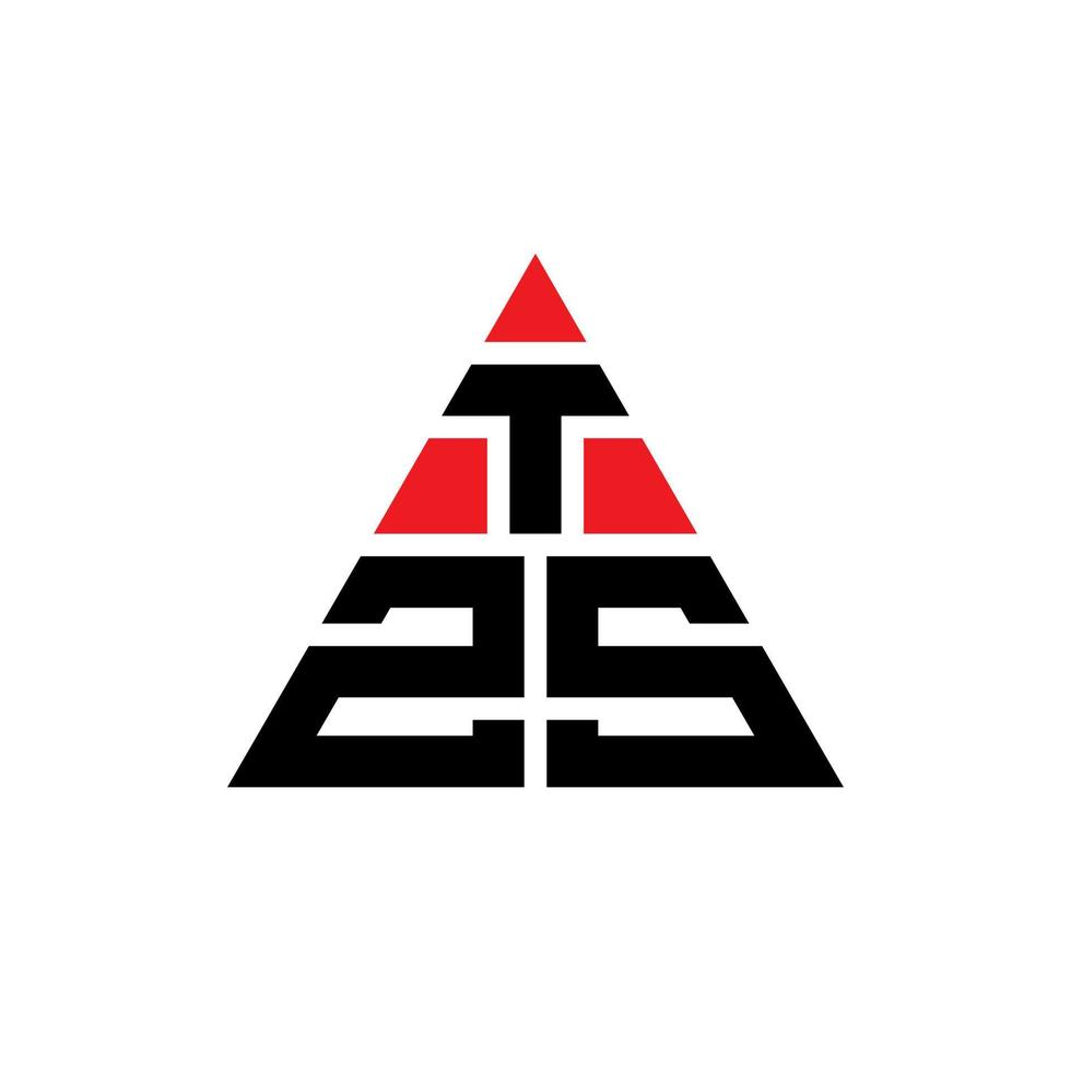 création de logo de lettre triangle tzs avec forme de triangle. monogramme de conception de logo triangle tzs. modèle de logo vectoriel triangle tzs avec couleur rouge. logo triangulaire tzs logo simple, élégant et luxueux.