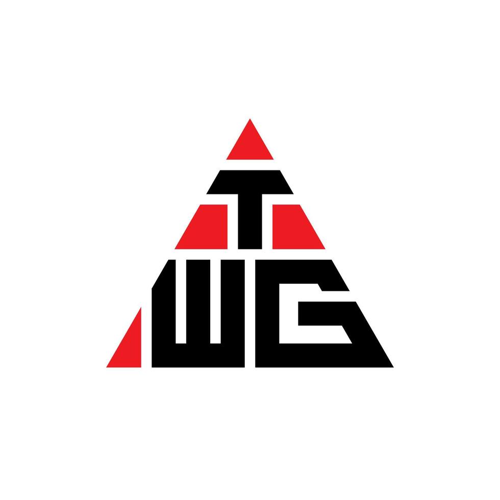 création de logo de lettre triangle twg avec forme de triangle. monogramme de conception de logo triangle twg. modèle de logo vectoriel triangle twg avec couleur rouge. logo triangulaire twg logo simple, élégant et luxueux.