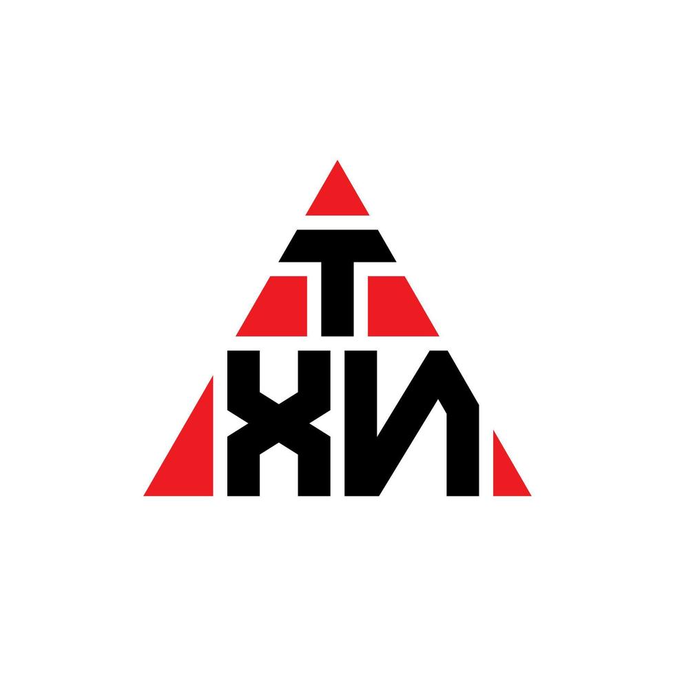 création de logo de lettre triangle txn avec forme de triangle. monogramme de conception de logo triangle txn. modèle de logo vectoriel triangle txn avec couleur rouge. logo triangulaire txn logo simple, élégant et luxueux.