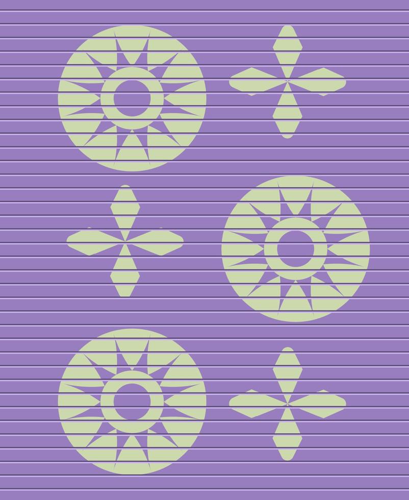 panneaux horizontaux en plastique violet. avec motif de fond abstrait. vecteur