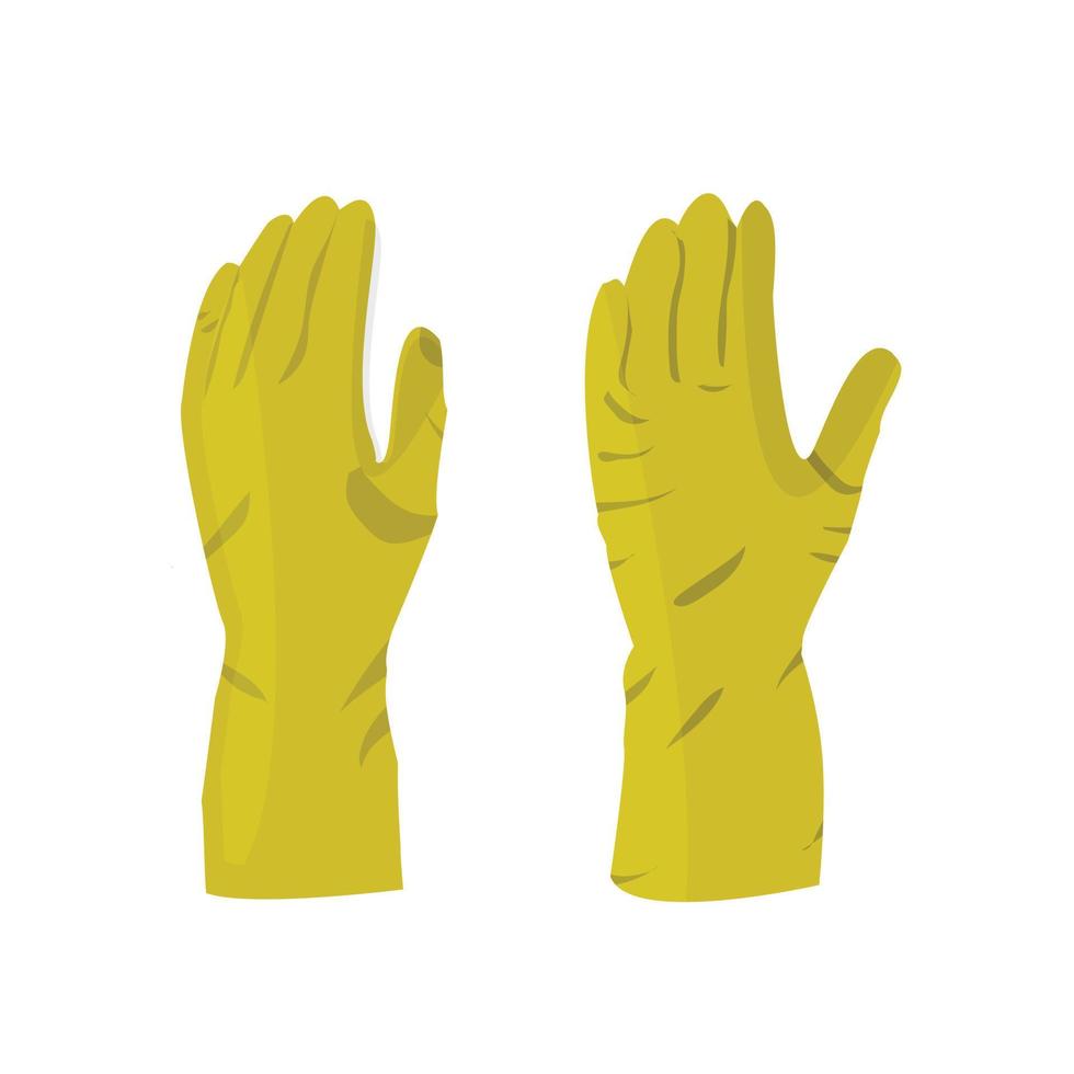 illustration de gants en caoutchouc sur fond blanc, la meilleure illustration vectorielle de dessinateur de gants en caoutchouc vecteur