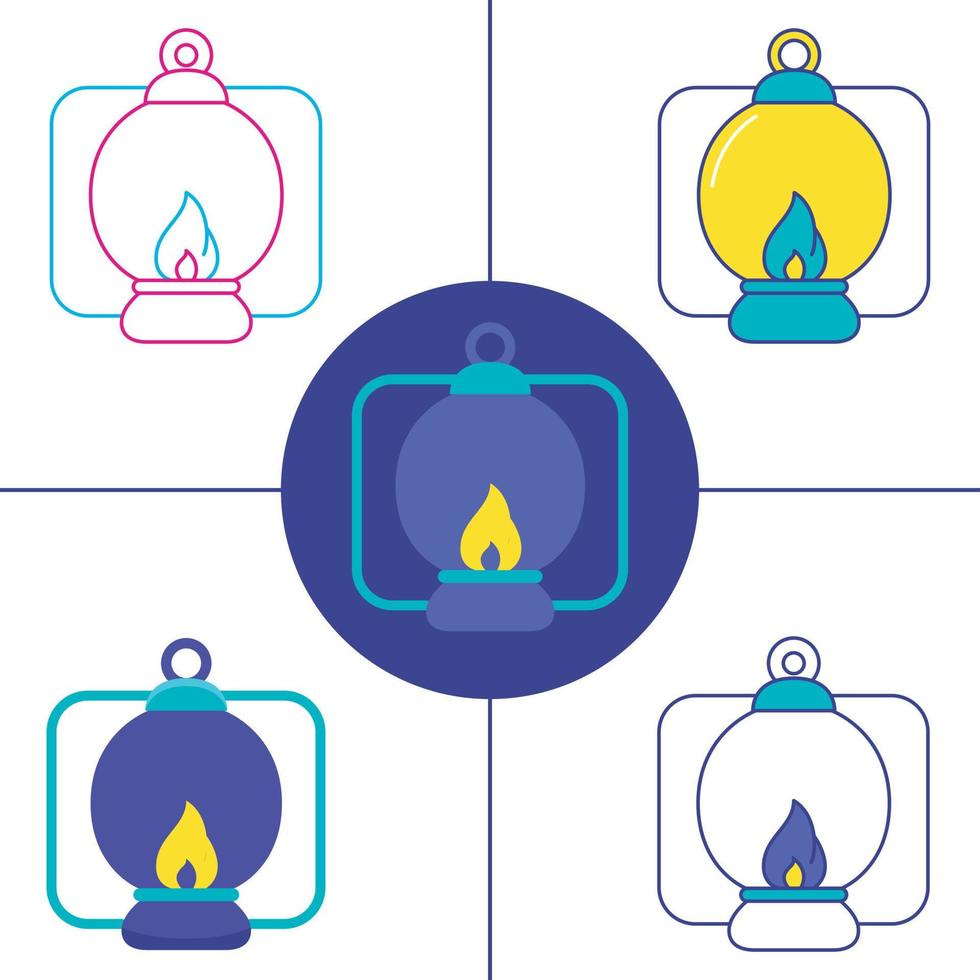 camping élément vector art illustration