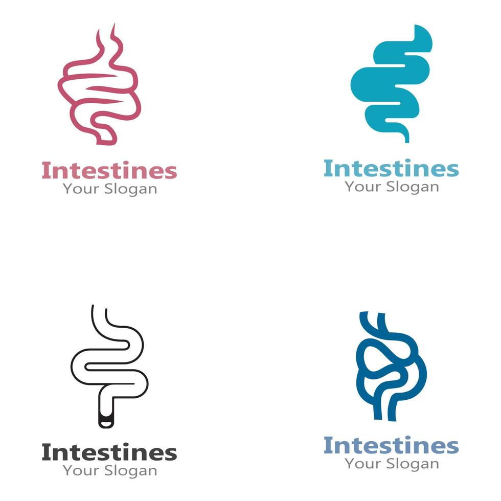 intestin humain logo collections digestion organe conception médicale vecteur