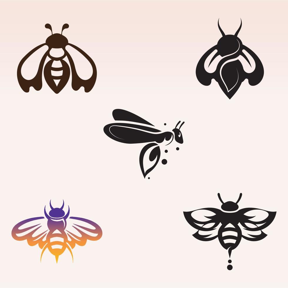 logo d'abeille inspiration créative simple pour vecteur de modèle d'entreprise