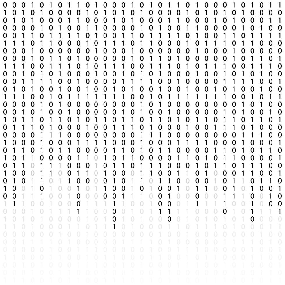 fond de matrice. matrice de code binaire. technologie des données. vecteur