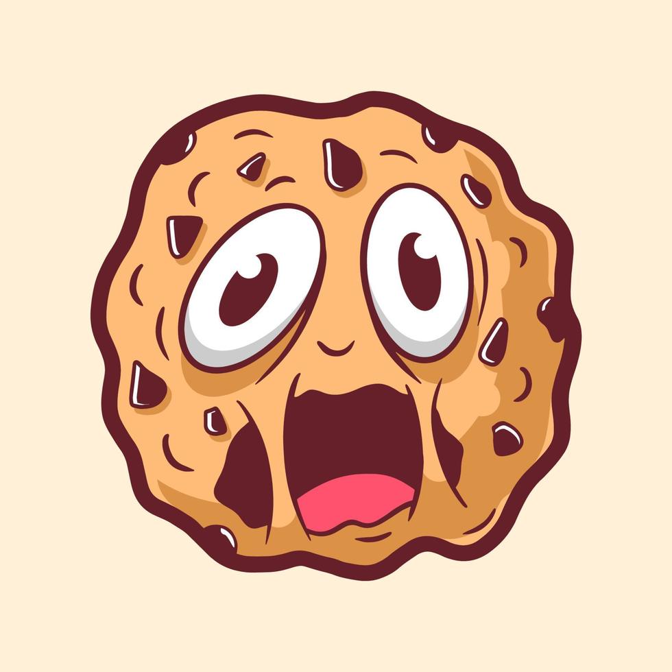 personnage de dessin animé drôle de biscuits vecteur