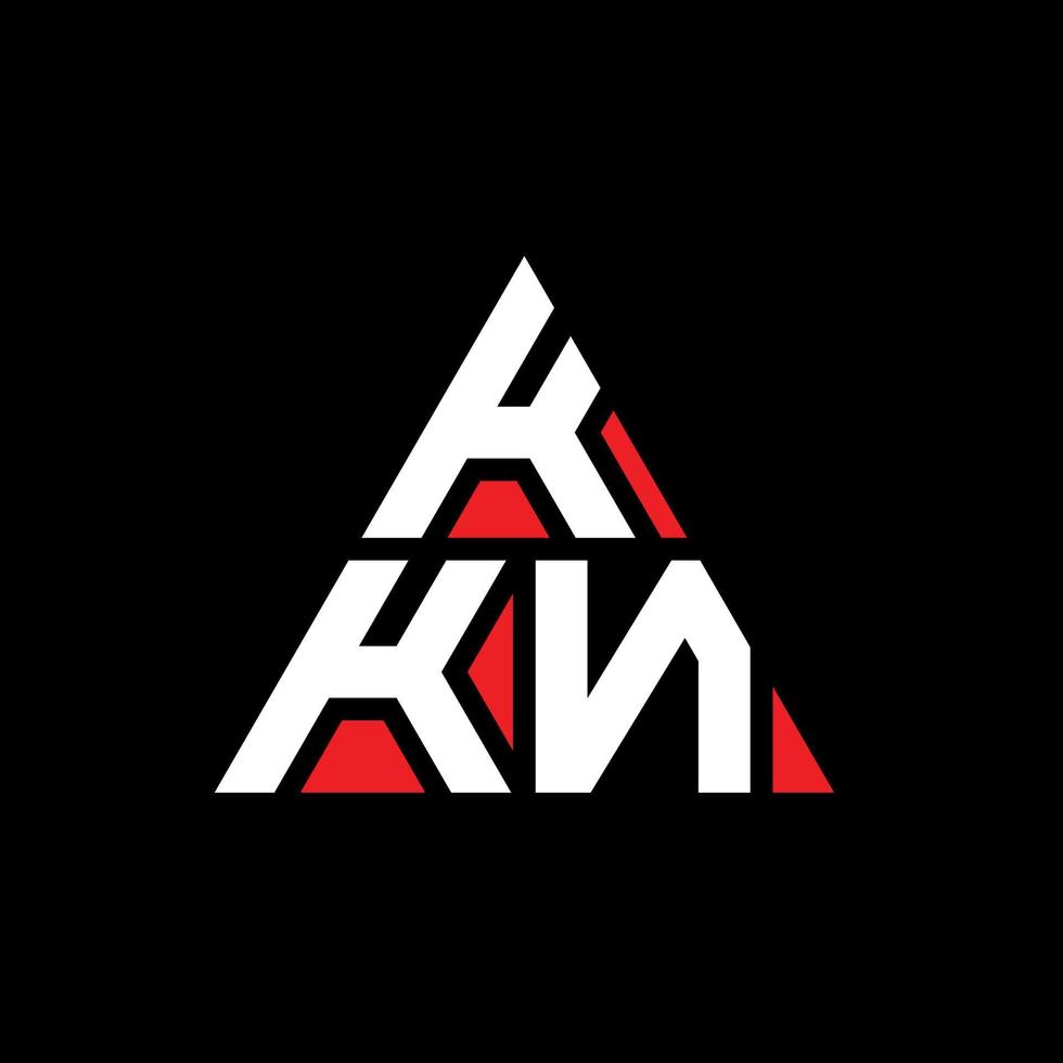 création de logo de lettre triangle kkn avec forme de triangle. monogramme de conception de logo triangle kkn. modèle de logo vectoriel triangle kkn avec couleur rouge. logo triangulaire kkn logo simple, élégant et luxueux.