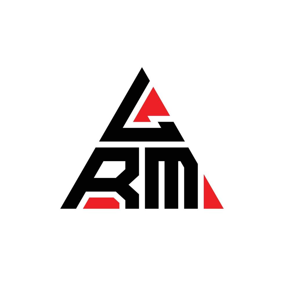 création de logo de lettre triangle lrm avec forme de triangle. monogramme de conception de logo triangle lrm. modèle de logo vectoriel triangle lrm avec couleur rouge. logo triangulaire lrm logo simple, élégant et luxueux.