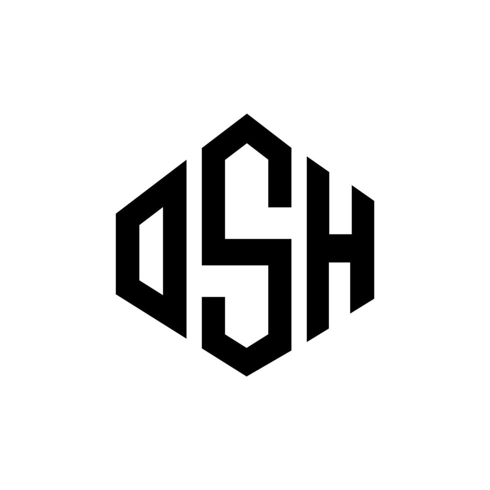 création de logo de lettre sst avec forme de polygone. création de logo en forme de polygone et de cube sst. modèle de logo vectoriel hexagone osh couleurs blanches et noires. monogramme osh, logo d'entreprise et immobilier.
