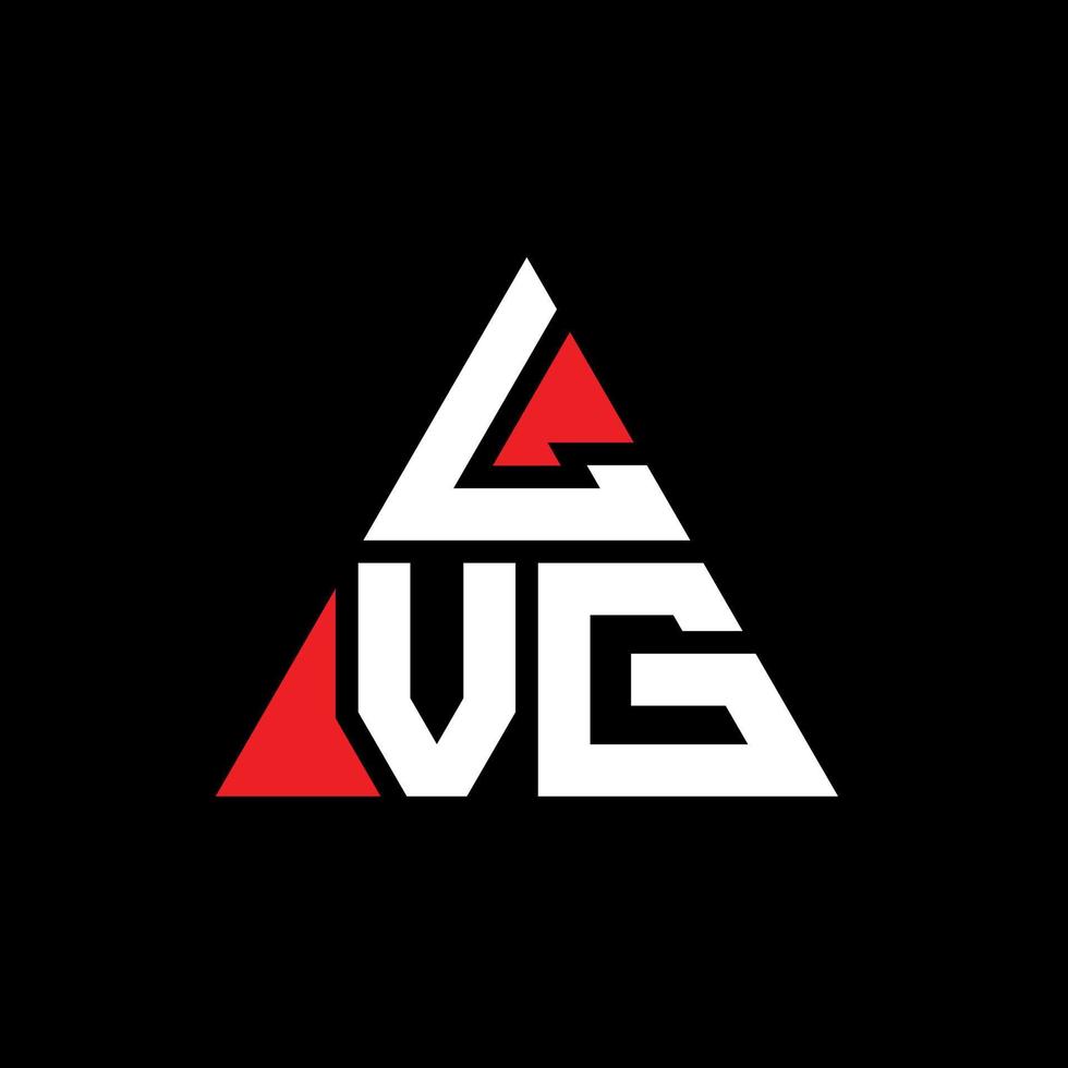 création de logo de lettre triangle lvg avec forme de triangle. monogramme de conception de logo triangle lvg. modèle de logo vectoriel triangle lvg avec couleur rouge. logo triangulaire lvg logo simple, élégant et luxueux.