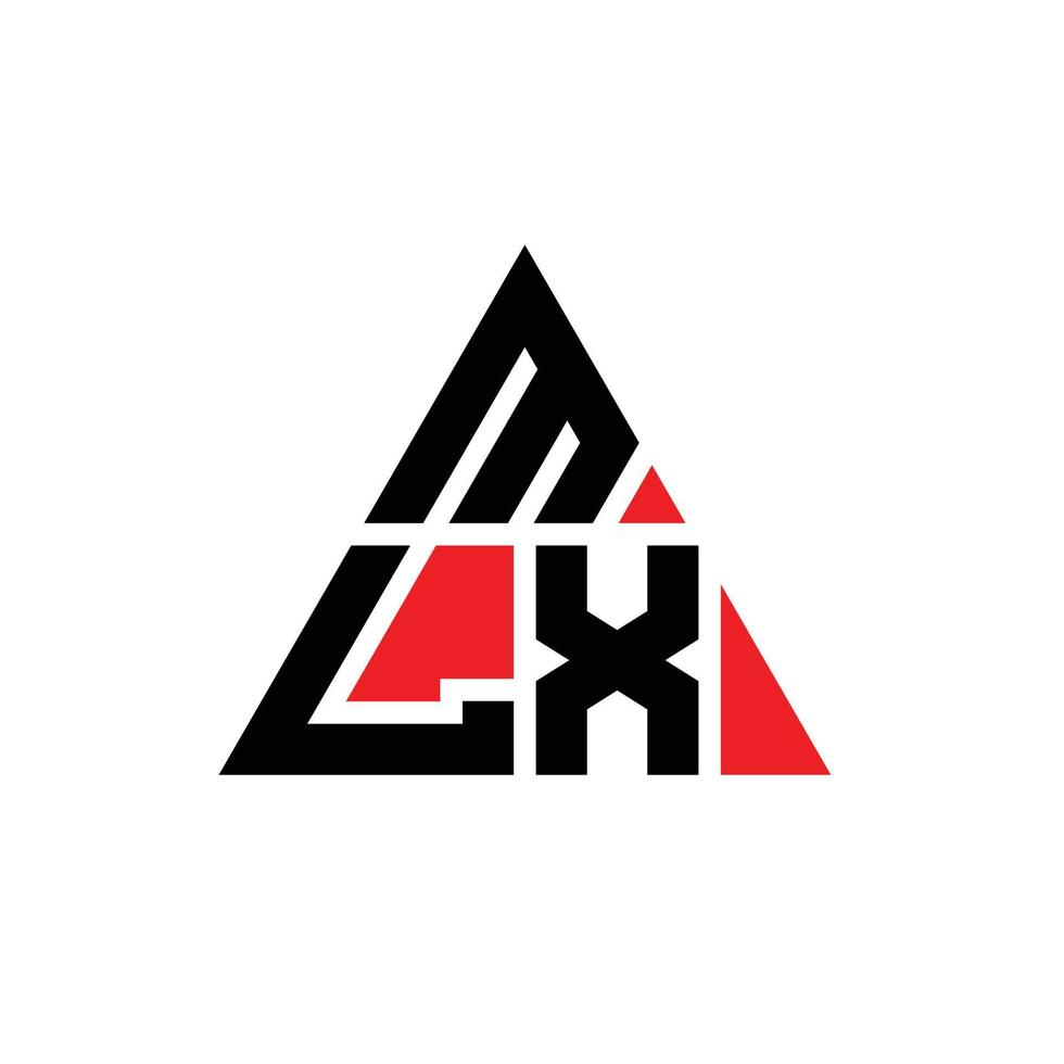 création de logo de lettre triangle mlx avec forme de triangle. monogramme de conception de logo triangle mlx. modèle de logo vectoriel triangle mlx avec couleur rouge. logo triangulaire mlx logo simple, élégant et luxueux.