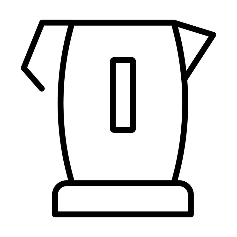 icône de ligne de bouilloire vecteur