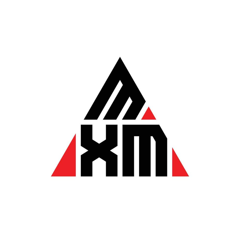 création de logo de lettre triangle mxm avec forme de triangle. monogramme de conception de logo triangle mxm. modèle de logo vectoriel triangle mxm avec couleur rouge. logo triangulaire mxm logo simple, élégant et luxueux.