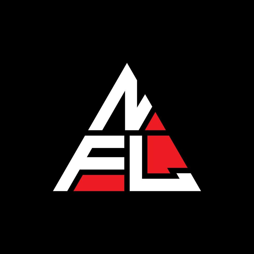 création de logo de lettre triangle nfl avec forme de triangle. monogramme de conception de logo triangle nfl. modèle de logo vectoriel triangle nfl avec couleur rouge. logo triangulaire nfl logo simple, élégant et luxueux.