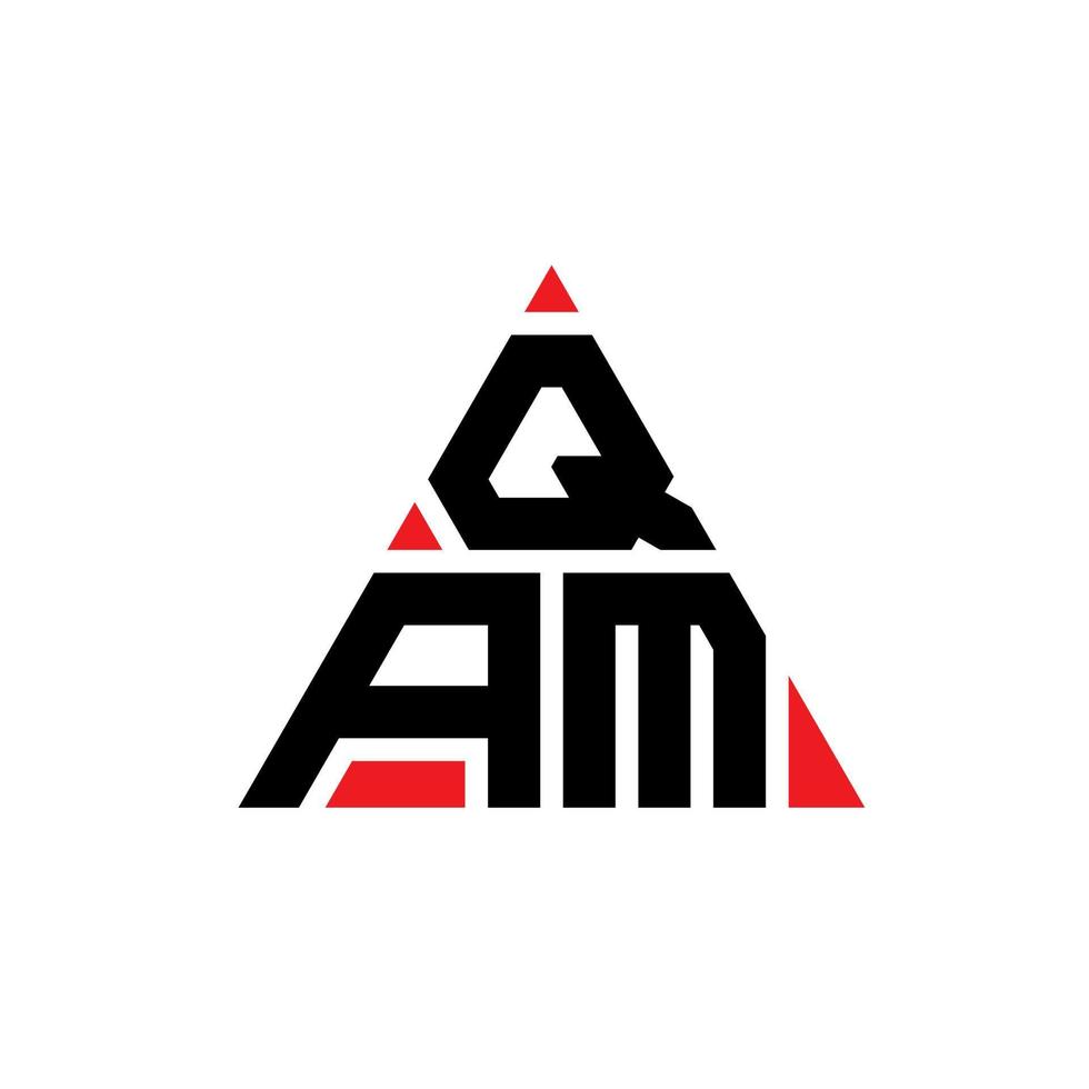 création de logo de lettre de triangle qam avec forme de triangle. monogramme de conception de logo qam triangle. modèle de logo vectoriel triangle qam avec couleur rouge. logo triangulaire qam logo simple, élégant et luxueux.