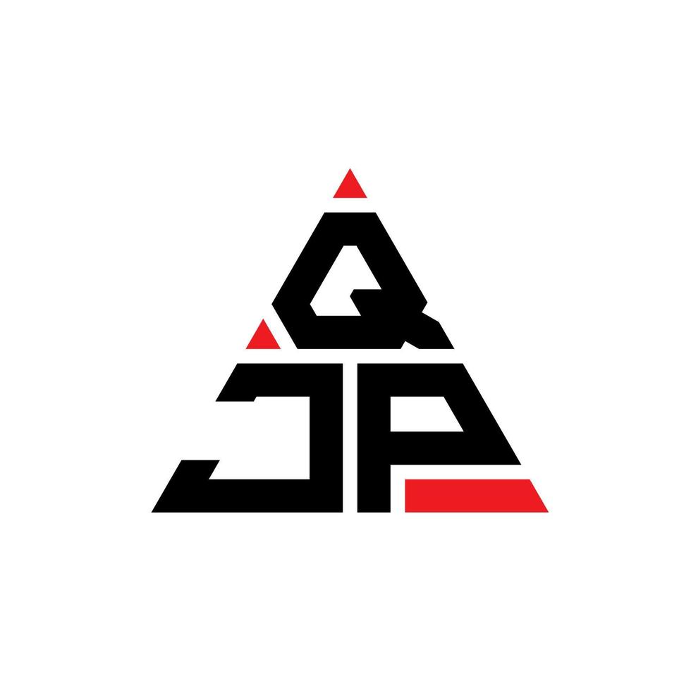 création de logo de lettre triangle qjp avec forme de triangle. monogramme de conception de logo triangle qjp. modèle de logo vectoriel triangle qjp avec couleur rouge. logo triangulaire qjp logo simple, élégant et luxueux.